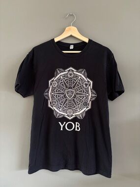 YOB Band T-Shirt Thomas Hooper Sacred Geometry Art Doom Metal Mens Medium
